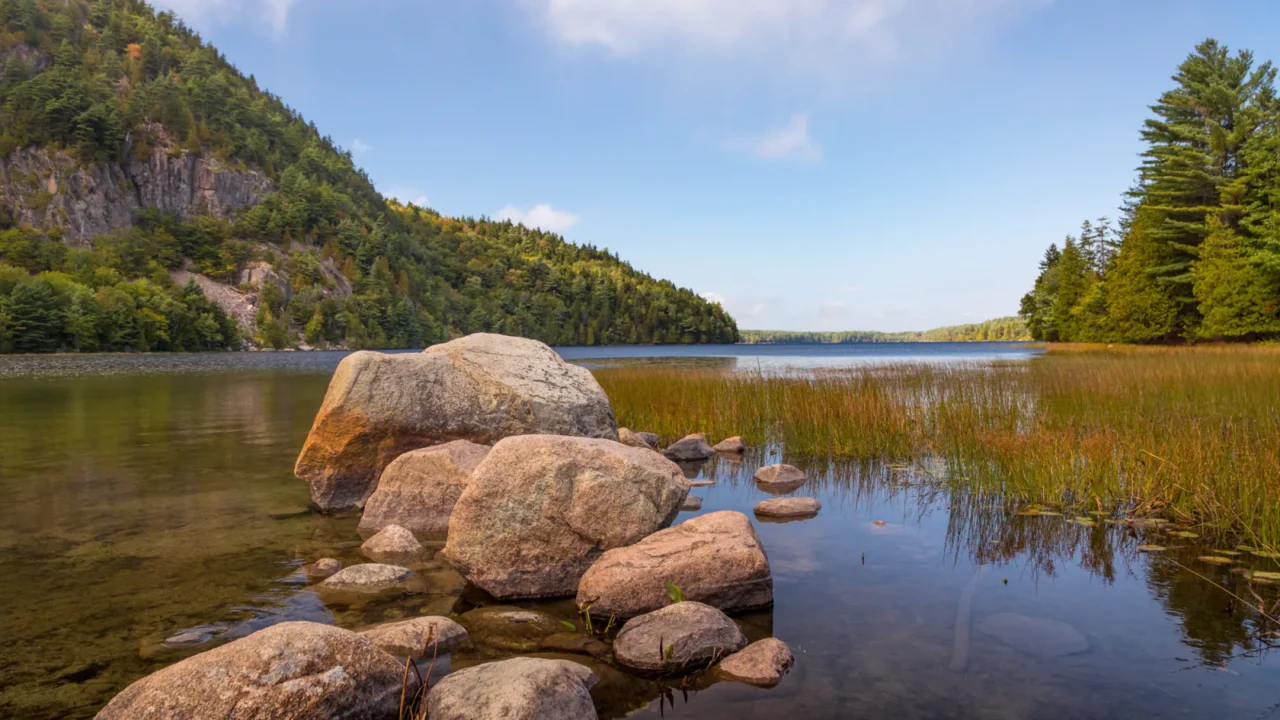 Echo Lake and Beech Mountain in Acadia National Park