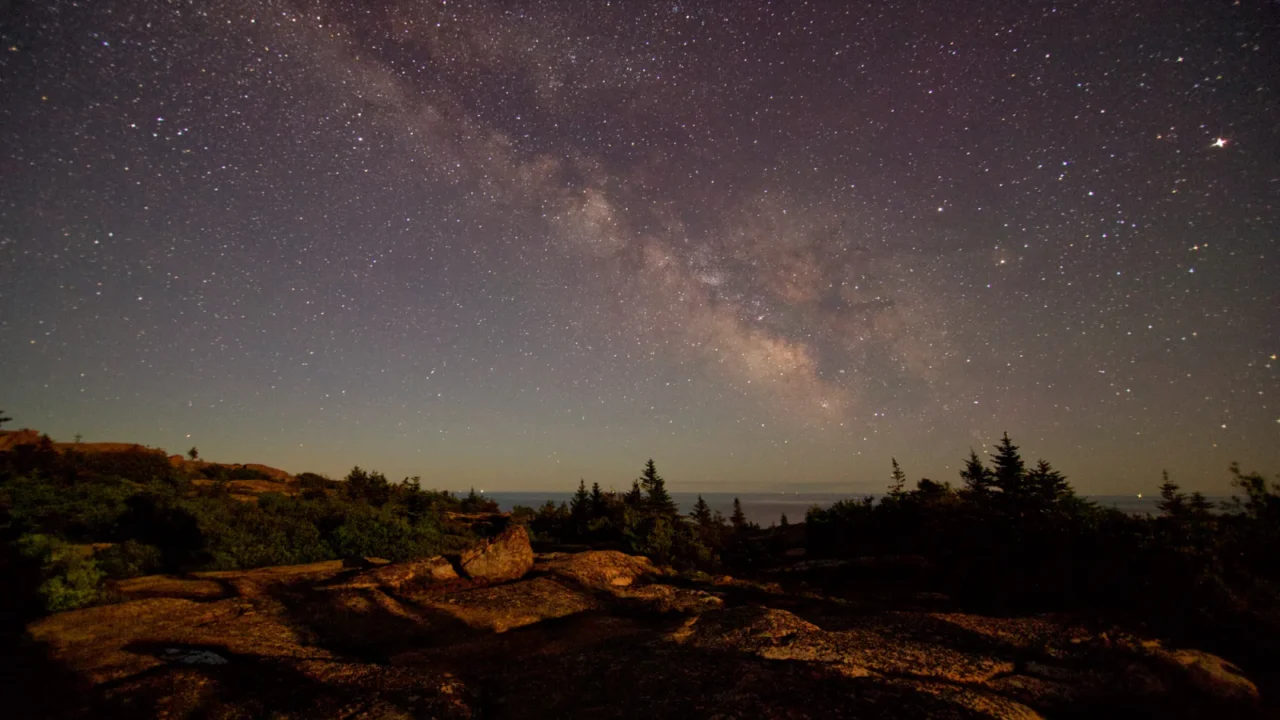 Milky Way above Cadillac Mountain in Acadia National Park