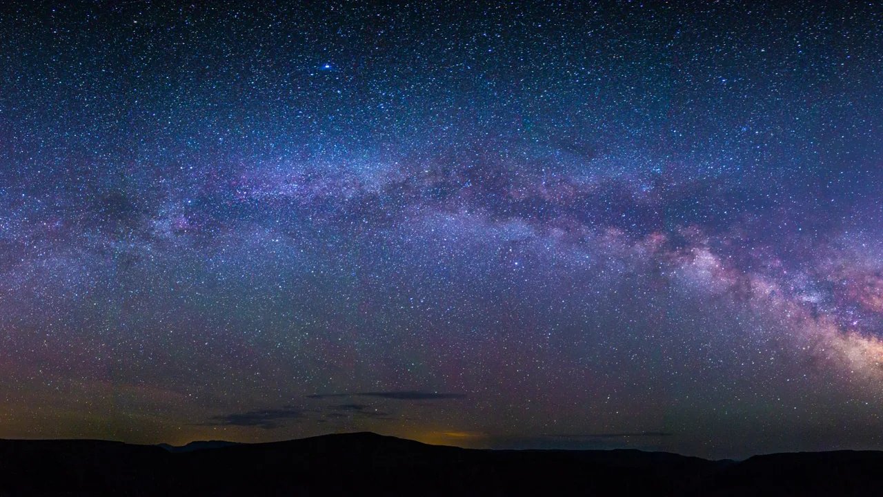 Milky Way above the horizon in Black Canyon of the Gunnison National Park