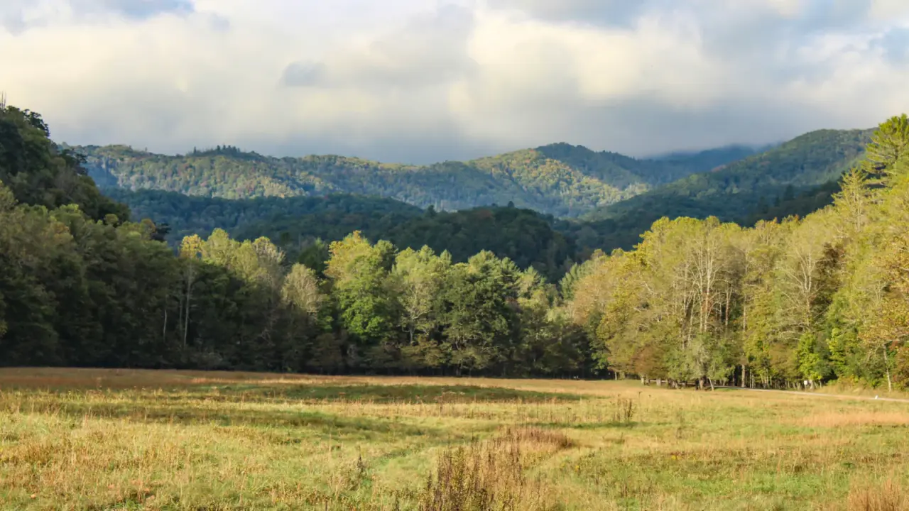 Rocky mountain lake in Great Smoky Mountains National Park
