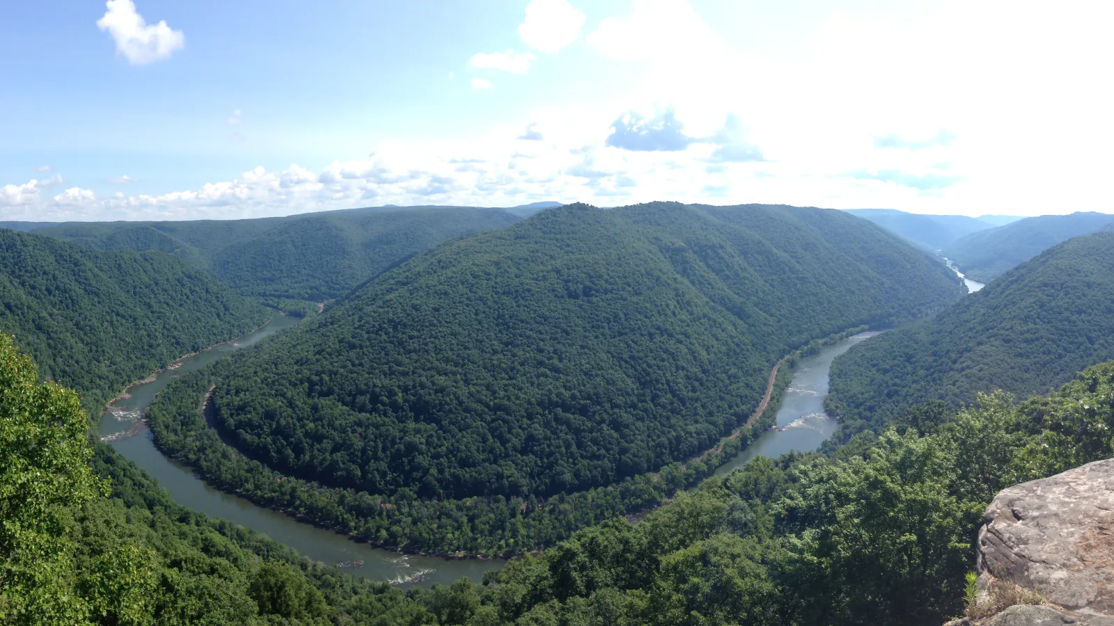 Grandview Overlook above New River Gorge National Park