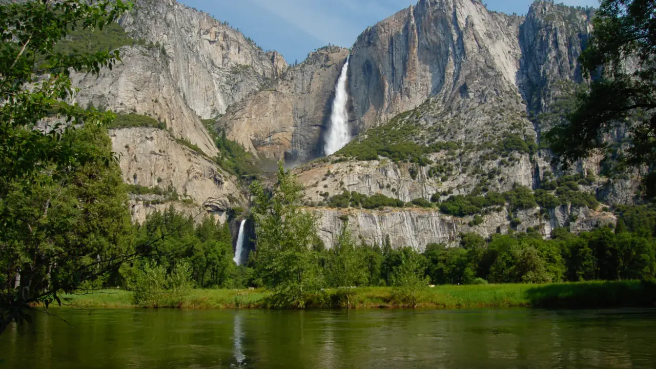 Upper and Lower Yosemite Falls in Yosemite National Park