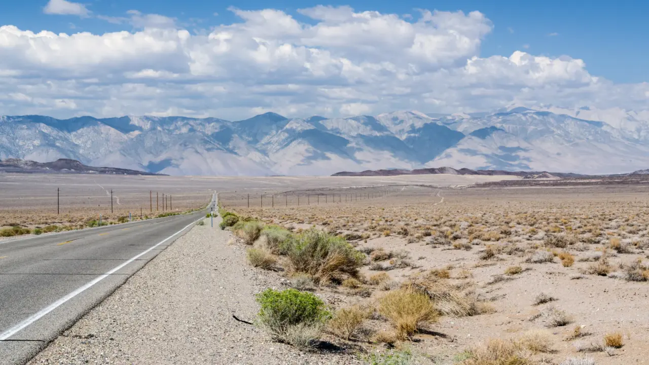 California State Route 190 near Panamint Springs in Death Valley National Park
