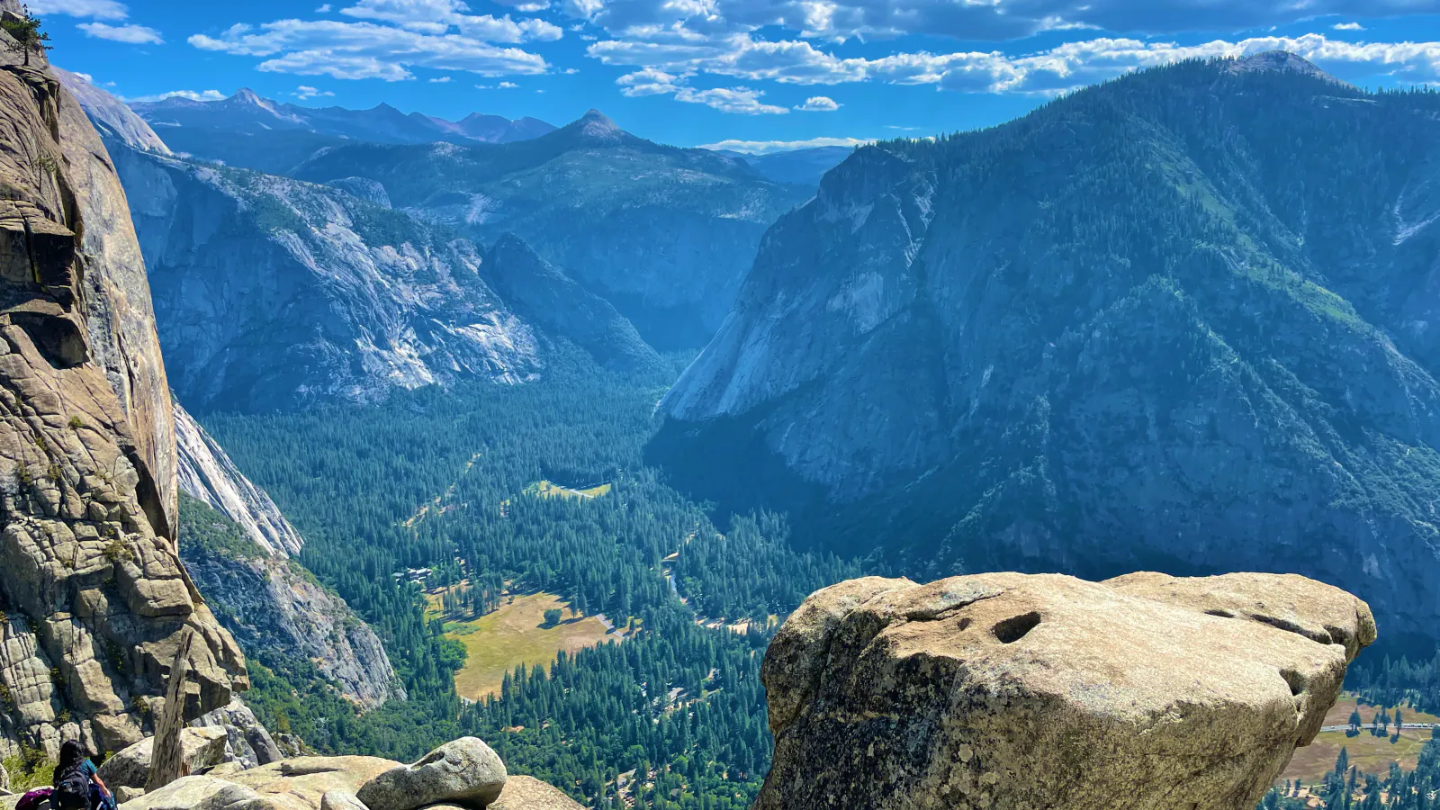 View from the Upper Yosemite Falls Trail in Yosemite National Park