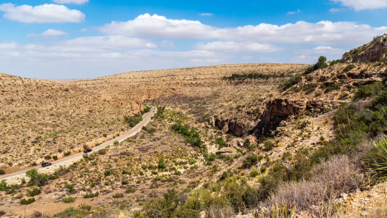 Desert landscape above Carlsbad Caverns National Park