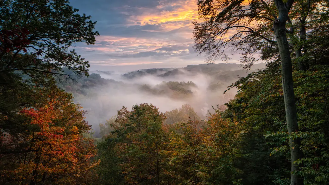 Tinkers Creek Gorge Scenic Overlook in Cuyahoga Valley National Park