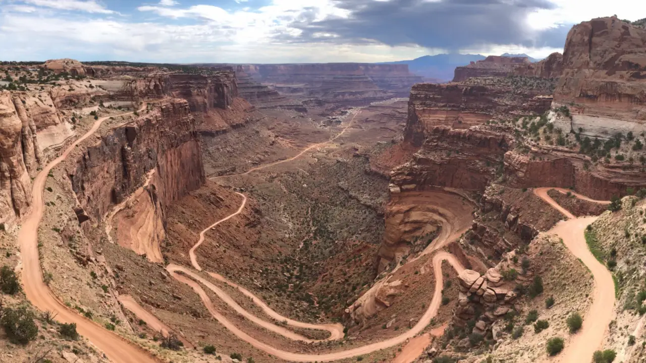 Shafer Trail switchbacks in Canyonlands National Park