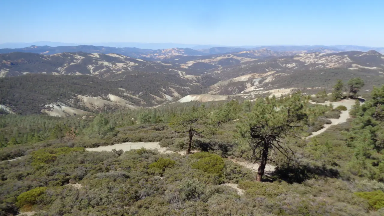 Pinnacles National Park viewed from San Benito Mountain