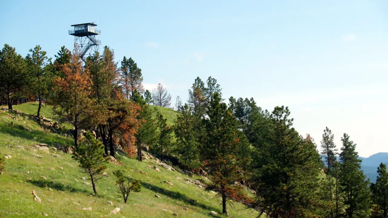 Rankin Ridge Fire Tower above Wind Cave National Park