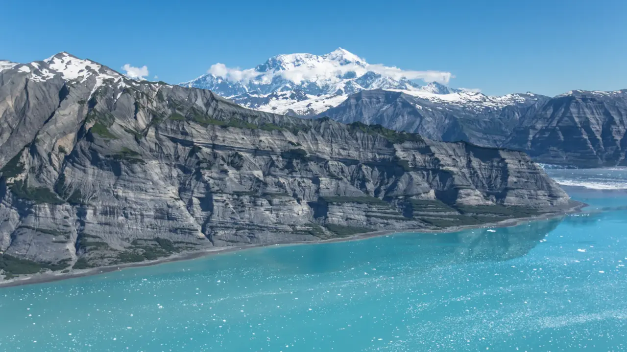 Guyot Hills, Icy Bay, and Mount Saint Elias in Wrangell–St. Elias National Park